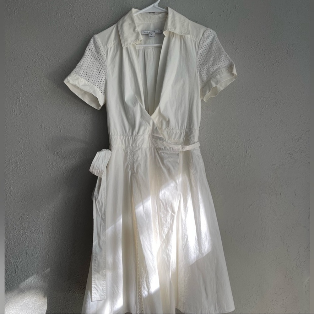 Diane Von Furstenberg Eyelet Linen Dress